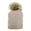 Hy Equestrian Alaska Diamante Bobble Hat - Beige/Gold